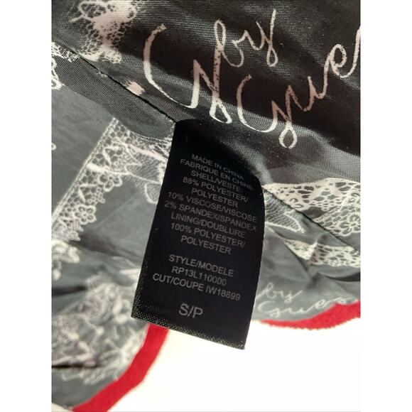 Vintages G By Guess Red Button Up Wool Blend Peacoat Small - Picture 9 of 11